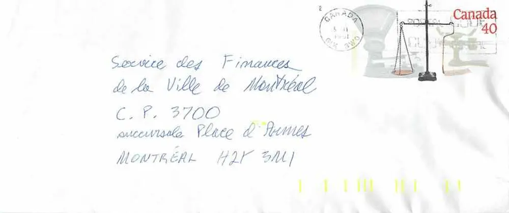 Bilance postali — Museo canadense delle civiltà — Canada - Recto