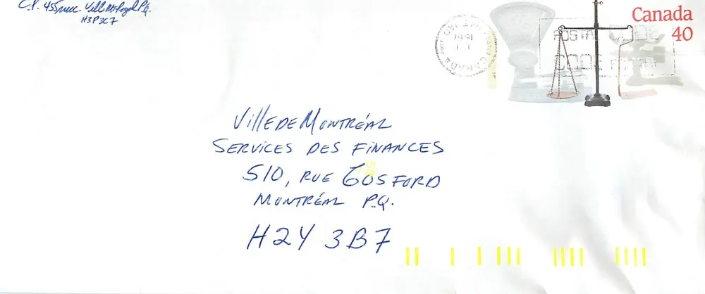 Bilance postali — Museo canadense della civiltà — Canada - Recto