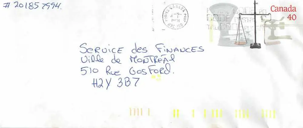 Bilance postali — Museo canadense della civiltà — Canada Post - Recto