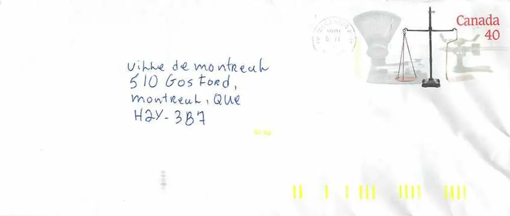 Bilance postali — Museo canadense della civiltà — Canada - Recto