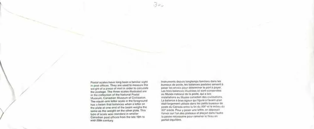 Bilance postali — Museo canadense della civiltà — Canada - Verso