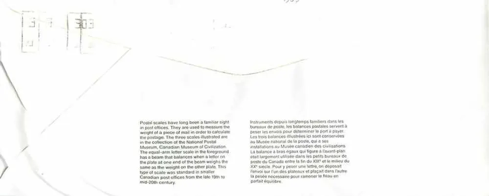 Balancinhas postais — Museu Canadense das Civilizações — Canadá - Verso