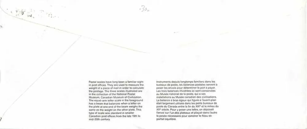 Balancinhas postais — Museu Nacional dos Correios — Canadá - Verso