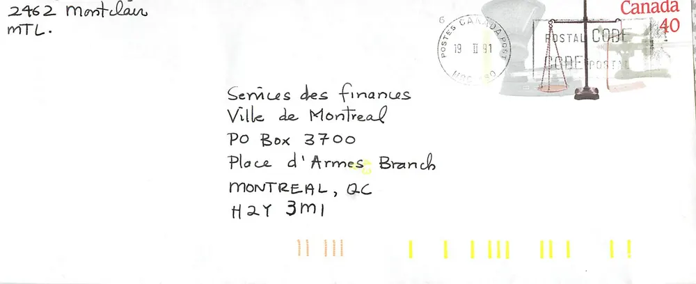Balancinhas postais — Museu Canadense da Civilização — Editor: Canada Post - Frente