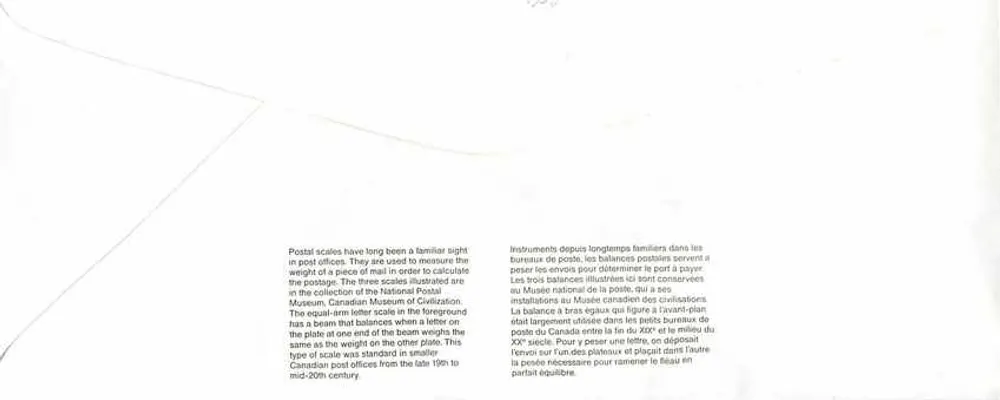 Balancinhas postais — Museu Canadense da Civilização — Editor: Canada Post - Verso