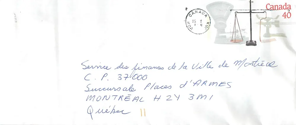 Bilance postali — Museo canadense delle civiltà — Ottawa - Recto