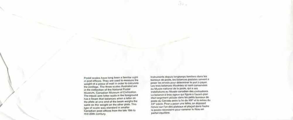 Bilance postali — Museo canadense della civiltà — Canada - Verso