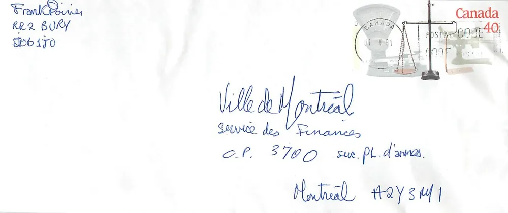 Bilance postali — Museo canadense delle civiltà — Canada - Recto