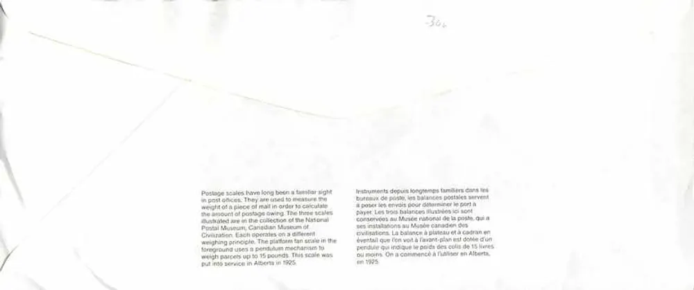 Balancinhas postais — Museu Canadense das Civilizações — Canadá 39 - Verso