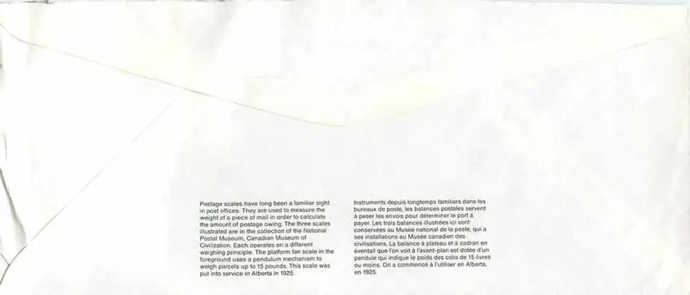 Balancinhas postais — Coleção do Museu Nacional da Civilização — Editor: Canada Post - Verso