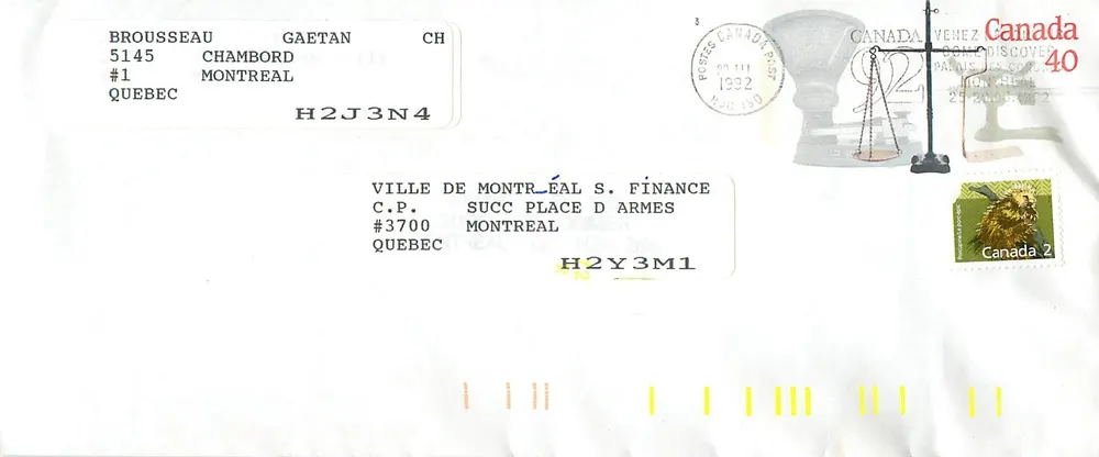 Balancinhas postais — Museu Canadense das Civilizações — editor não visível - Frente