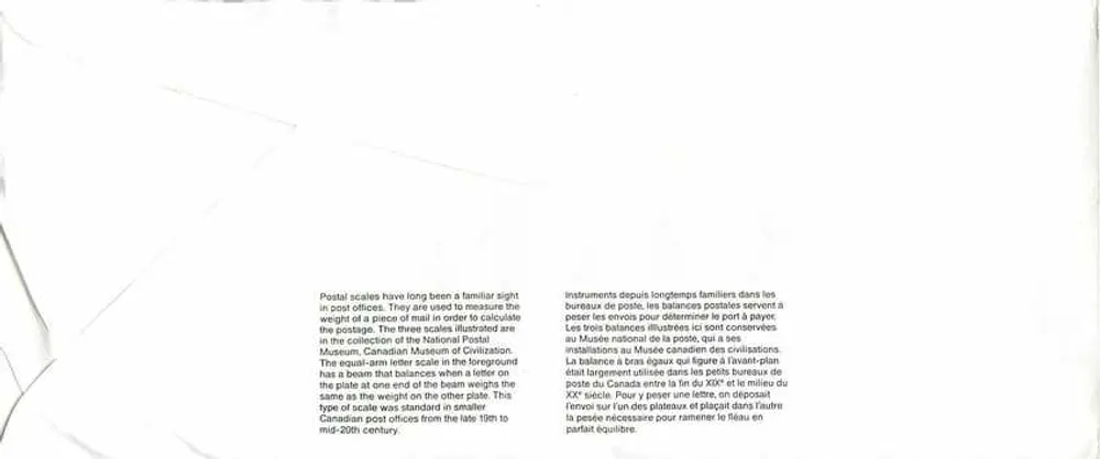 Bilance postali — Museo canadense della civiltà — Canada - Verso