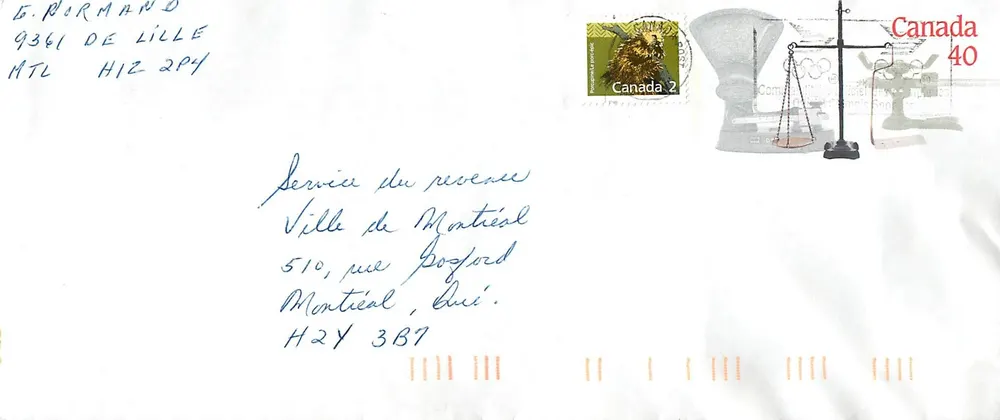 Balances postales — Museu Canadense da Civilização — Canadá 40 - Frente