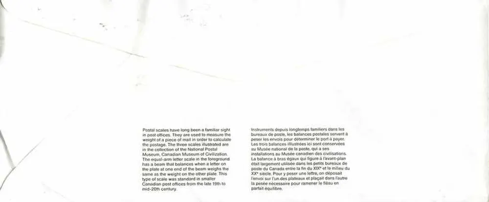 Balances postales — Museu Canadense da Civilização — Canadá 40 - Verso
