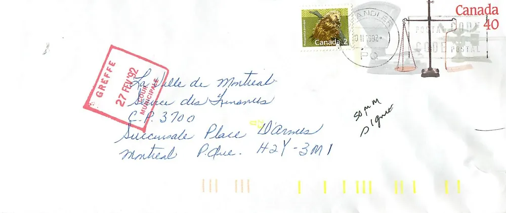 Balances postales — Musée canadien de la civilisation — Canada 1992 - Recto