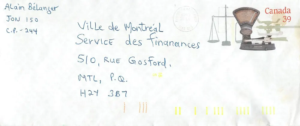 Balancinhas postais — Museu Canadense das Civilizações — Editor não visível - Frente