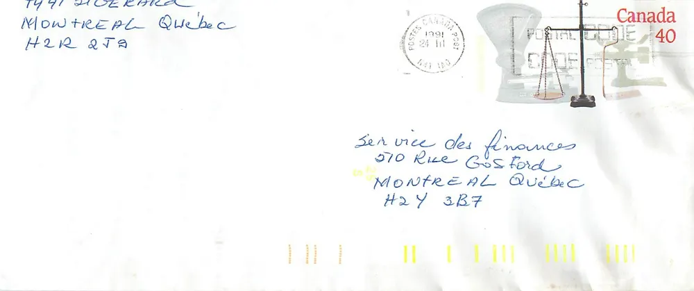 Balances postais — Museu Nacional das Civilizações — Canadá — 1969 - Frente