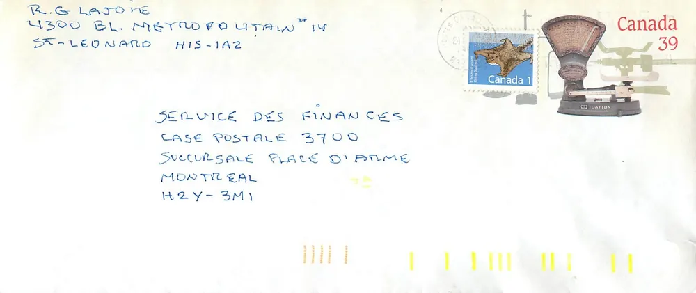 Balancinhas postais — Museu Canadense dos Correios — editor não visível - Frente