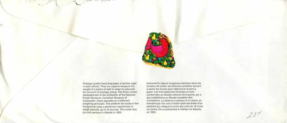 Balancinhas postais — Museu Canadense da Civilização — editor não visível - Verso