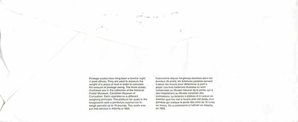 Balancinhas postais — Museu Canadense das Civilizações — GAYTON - Verso