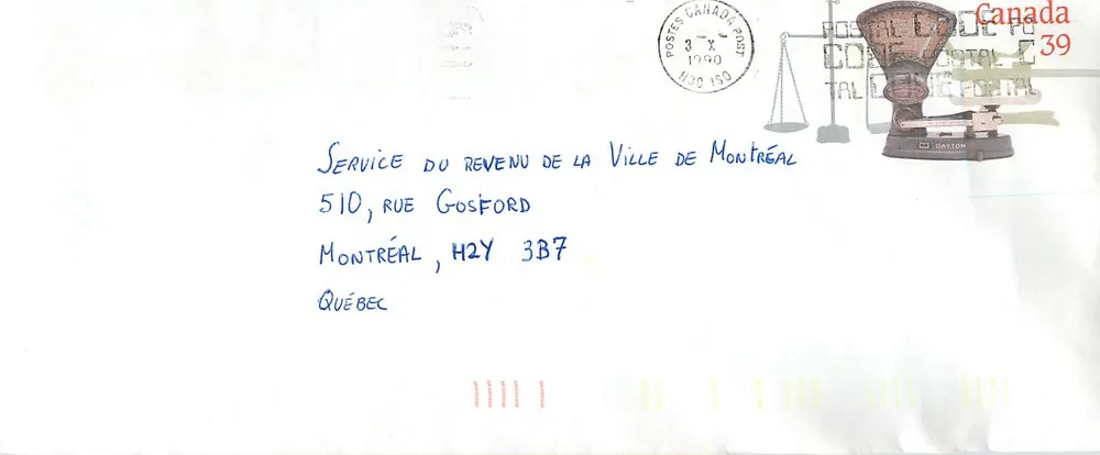 Balancinhas postais — Museu Canadense das Civilizações — editor: Postes Canada, n° 39 - Frente