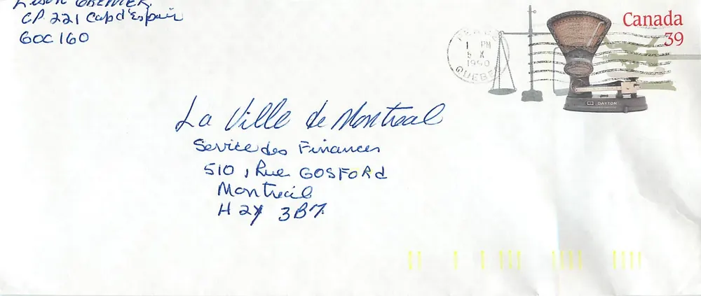 Balancinhas postais — Museu Nacional da Correios — Editor: Canada Post - Frente