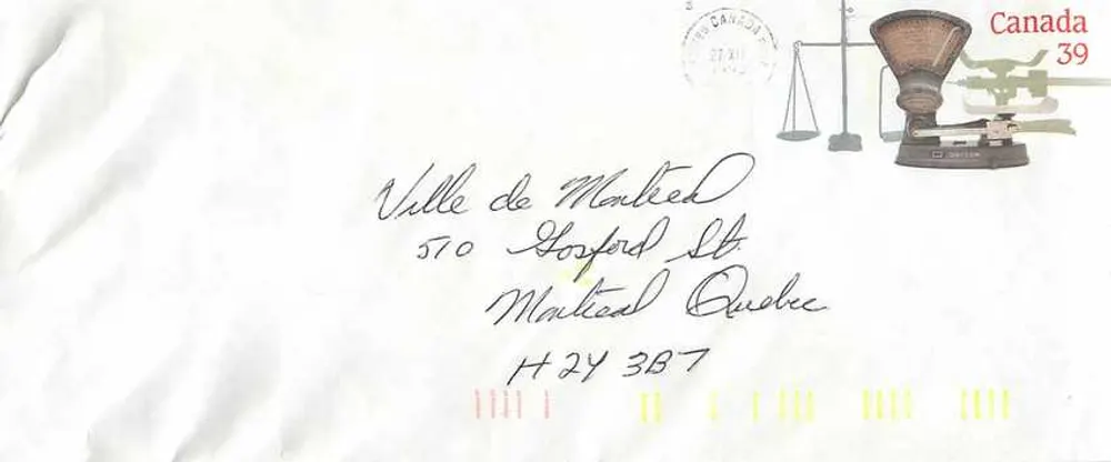 Bilance postali — Museo canadense delle civiltà — Canada 39 - Recto