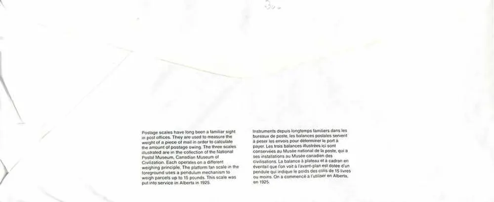 Balancinhas postais — Museu Canadense da Civilização — Canadá 39 - Verso