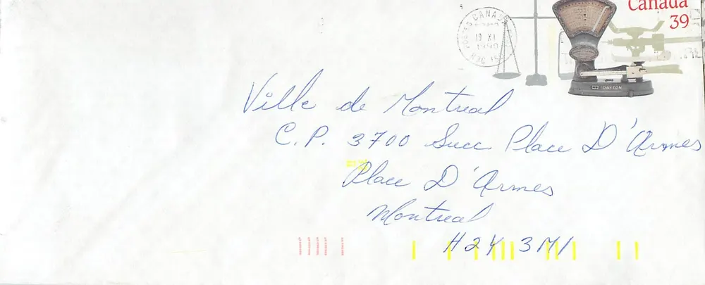 Balancinhas postais — Museu Canadense dos Correios — Editor: Postes Canada, n° de série 39 - Frente