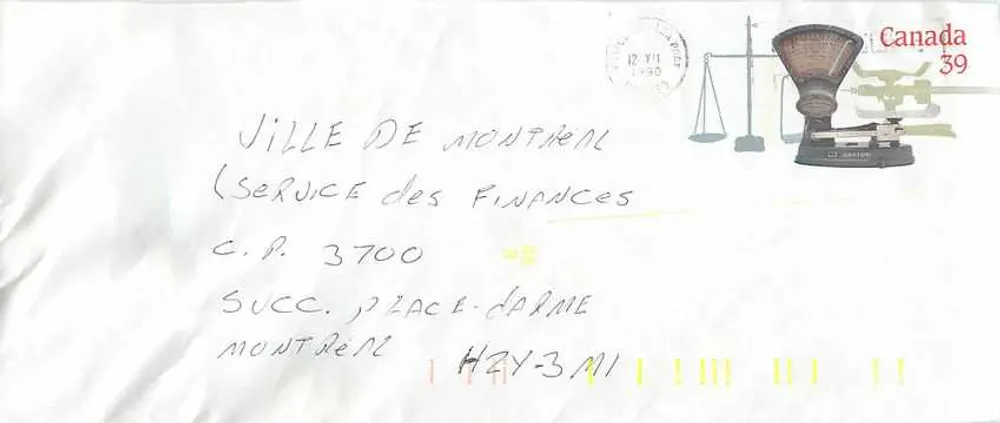 Balanzas postales — Museo canadiense de correos — Canada 39 - Anverso