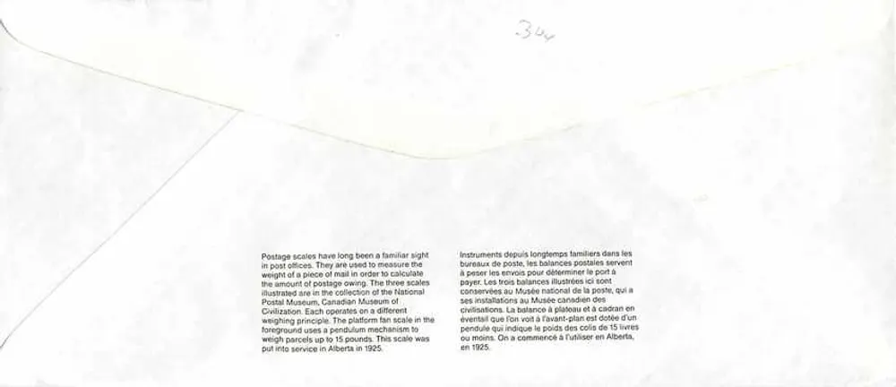 Balancinhas postais — Museu Canadense das Civilizações — Canadá 39 - Verso