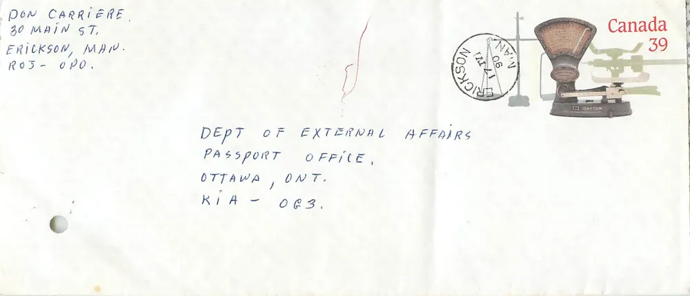Bilance postali — Museo canadense delle Civiltà — Editore: Canada 39 - Recto