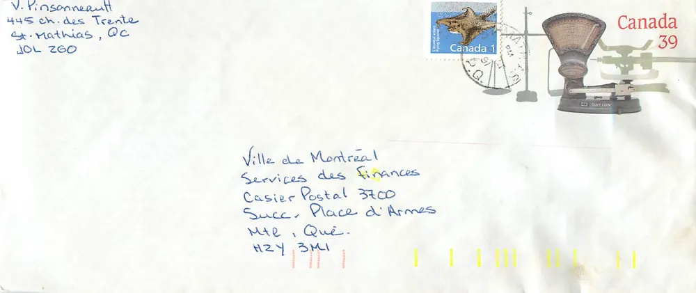 Balances postales — Musée canadien des civilisations — editor não visível - Frente