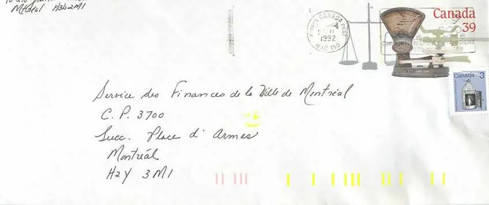Balances postais — Museu Canadense das Civilizações — Canadá 1992 - Frente