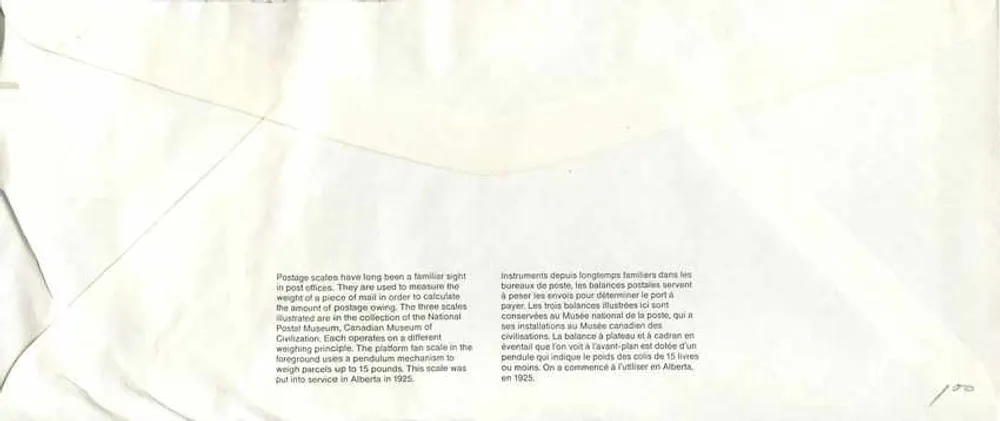 Balancinhas postais — Museu Nacional do Canadá — Editor não visível - Verso