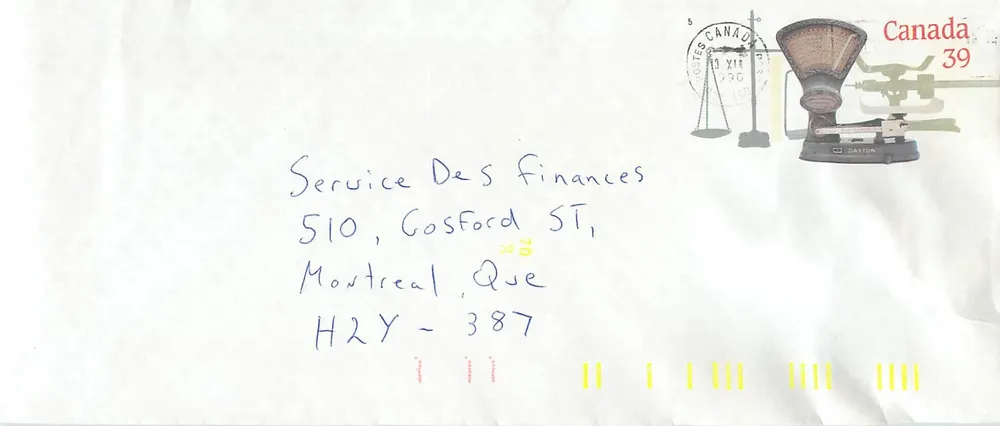 Balancin postal — Museu Canadense dos Correios — editor: Canada Post - Frente