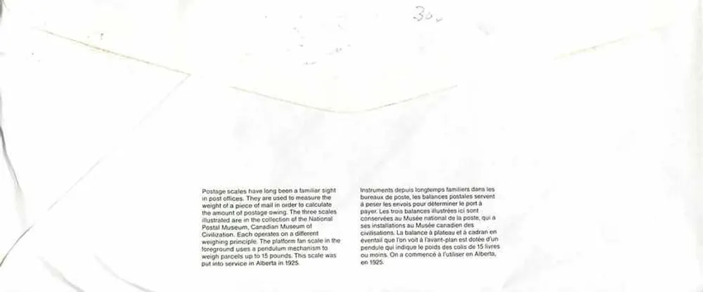 Postwaagen — Canadian Museum of Postal History — Verlag nicht sichtbar - Rückseite