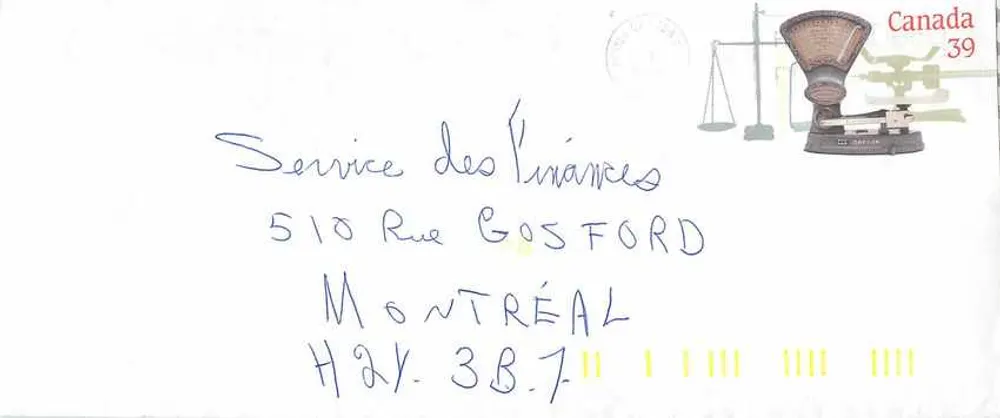 Balancinhas postais — Museu Canadense da Correios — Canadá 39 - Frente
