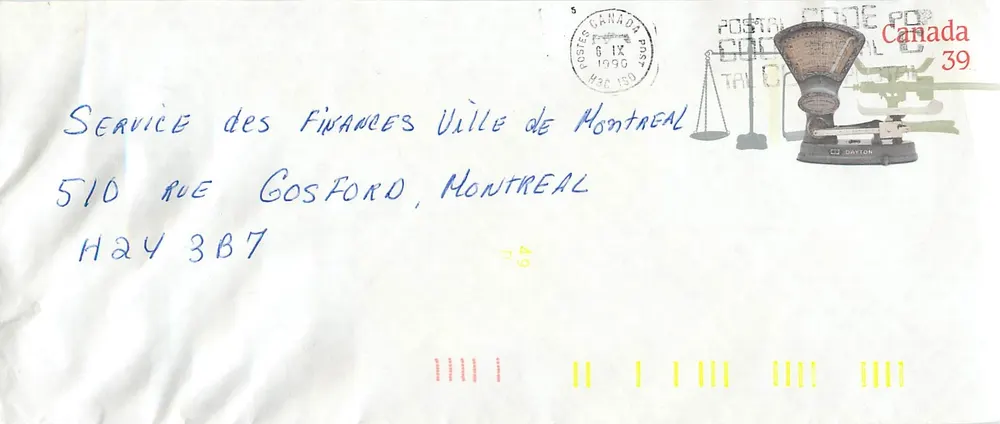 Bilance postali — Museo canadense della civiltà — Editore: Canada Post - Recto