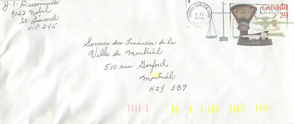 Balanzas postales — Museo Canadiense de las Civilizaciones — editor no visible - Anverso