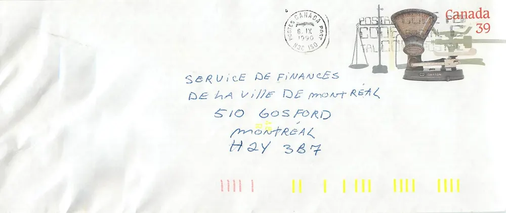 Bilance postali — Museo canadense delle civiltà — editore: Canada Post - Recto