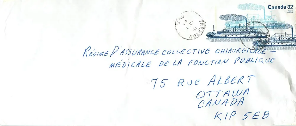 Navire à roue arrière Bonnington — Canada 32 — éditeur Canada Post - Recto