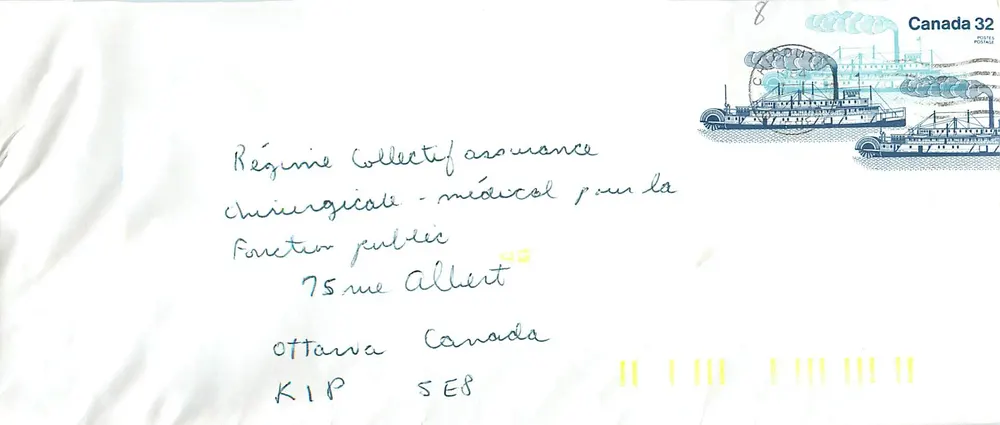 Vapor Bonnington — Canadá 32 — editor Canada Post - Frente