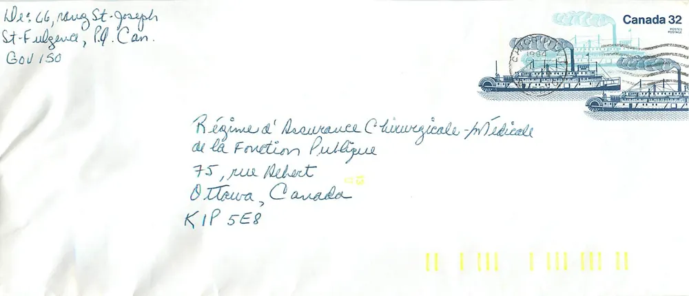 Vapor Bonnington — Canada Post — 1964 - Frente