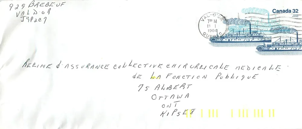 Buque de vapor Bonnington — Canadiense Pacífico — 1984 — Canada Post - Anverso