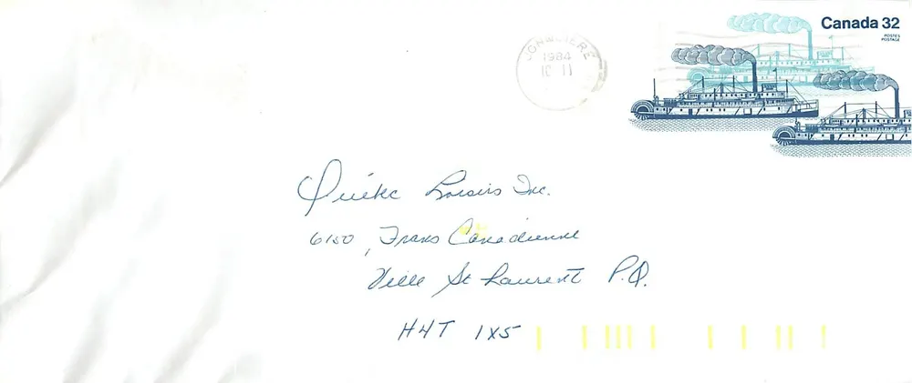 Vapor Bonnington — Canada Post 1984 — editor Canada Post - Frente