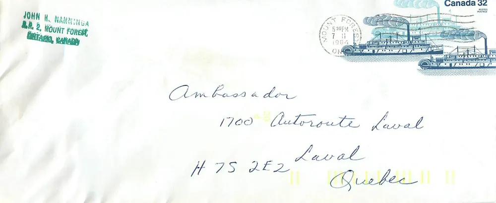 Vapor Bonnington — Rio e lago — Canada Post - Frente