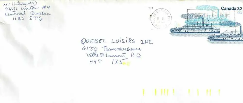 Antieke ansichtkaart van de stoomboot Bonnington — Canada 32 — uitgever Canada Post - Voorkant