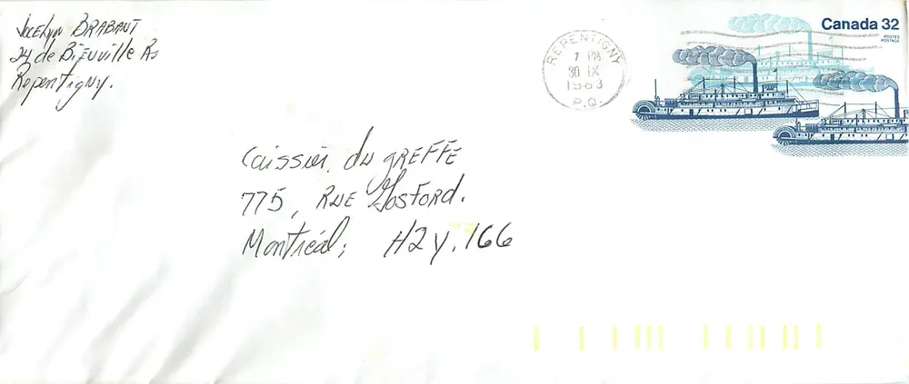 Navio a vapor Bonnington — Canadá 32 — editor: Postes canadiennes - Frente