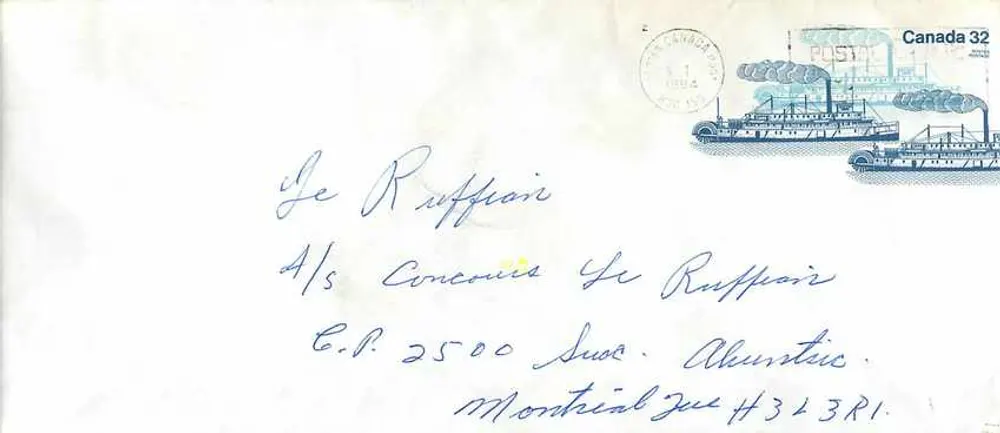 Navio a roda Bonnington — Canadá 32 — editor Canada Post - Frente